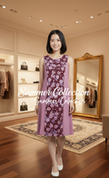 The Violet Vista Panelled Midi