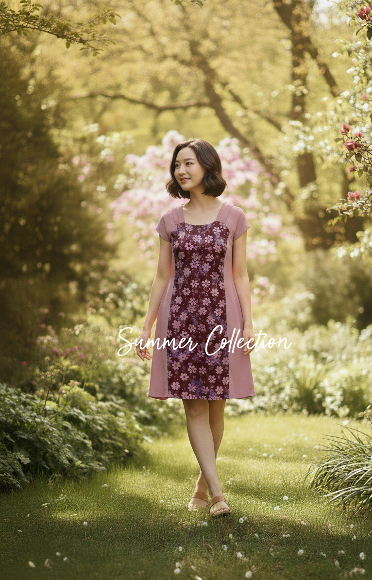 The Violet Vista Panelled Midi